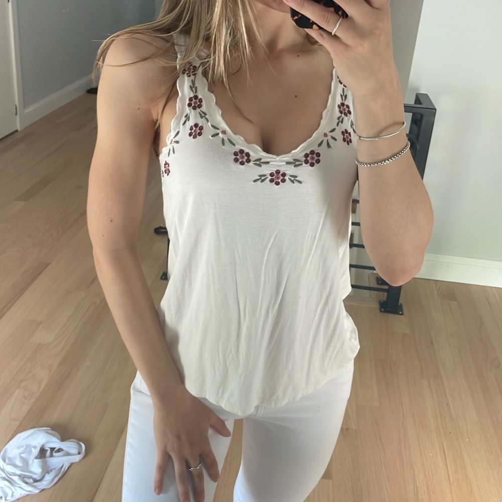 Embroidered Tank Top